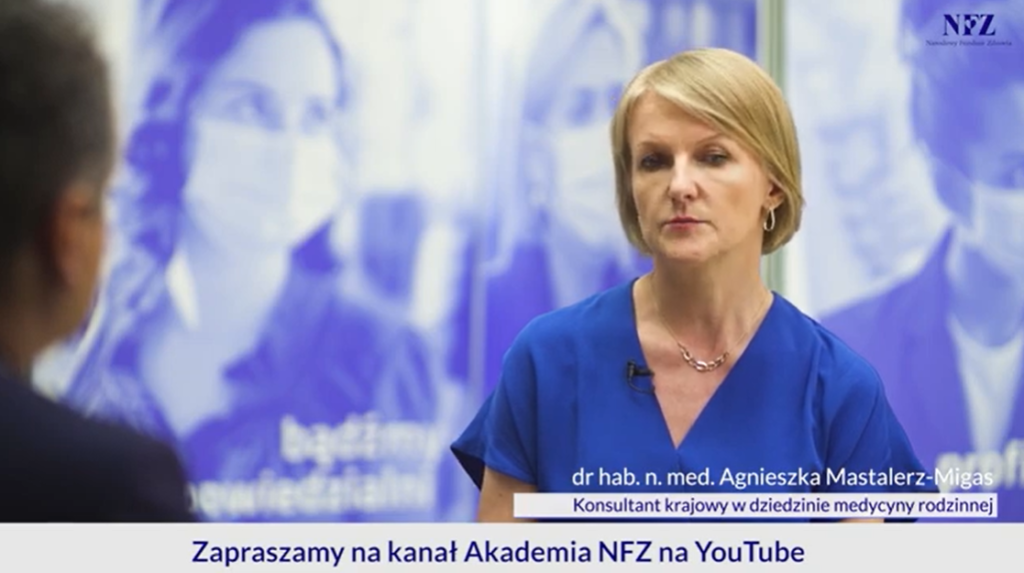  Dr Agnieszka Mastalerz-Migas w Akademii NFZ Bezpieczni w czasie epidemii 